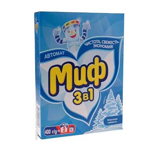 порошок стиральный 400гр.автомат миф"морозная свежесть"