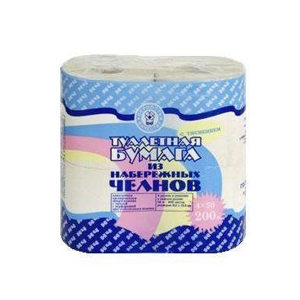 туалетная бумага 4шт/уп набережные челны  на втулке  1/12
