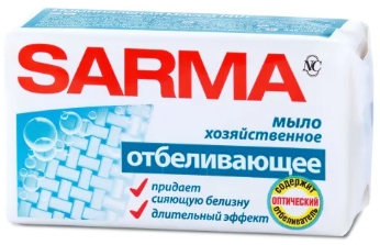 мыло хозяйственное сарма 140г отбеливающее /48