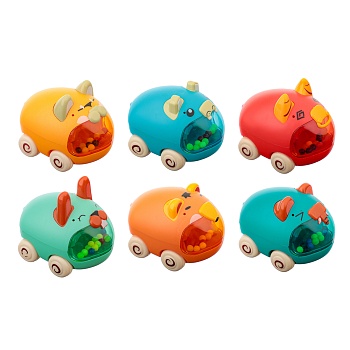 игроленд игрушка для малыша каталка "зверята", 31х9х29см, abs, 6 дизайнов