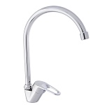 союзкран смеситель для кухни, высокий излив 25см, керам. картридж 35мм, хром, цинк, sk01-t103