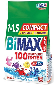 порошок стиральный   6кг bimax (бимакс) "100 пятен"