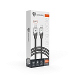 by кабель для зарядки track type-c-type-c, 1м, быстрая зарядка 5а, pd 100w, прорезиненный, черный