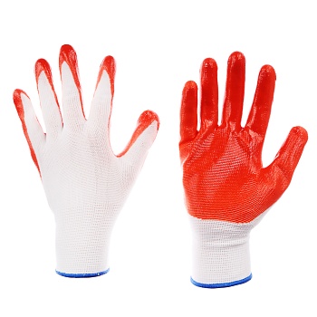 inbloom перчатки садовые с нитриловым полуобливом, полиэстер, 10 размер, 23.5см, 30г