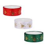 лента для подарков новогодняя, 2,5 см x 2,7 м, полиэстер, арт.3, 6 диз.