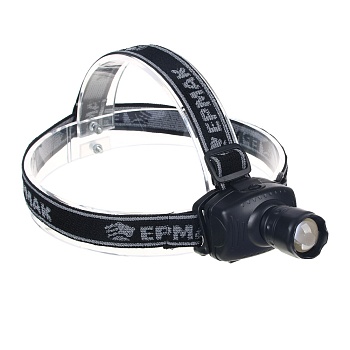 ермак фонарь налобный с фокусировкой 3 вт led, 3xaaa, 6х5см