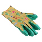 inbloom перчатки садовые, с нитриловым полуобливом, полиэстер, р.6, 20,5см, 27г, разноцветные 