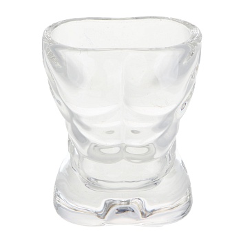 мужской торс стопка фигурная, 6,2 см, 26 мл, стекло