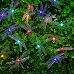 inbloom гирлянда на солн. батарее, 25led, 7м, мульти, 2 реж, стрекоза, пвх, 2v80ma,1.2v600mah от магазина Барс