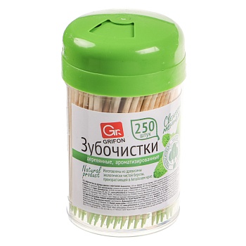 grifon зубочистки деревянные с ментолом, 250шт от магазина Барс