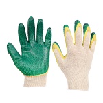 перчатки вязаные х/б обливные с 2-слойным латексным обливом