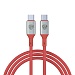 BY Кабель для зарядки Space Cable Pro Type-C - Type-C, 1м, 5А, Быстрая зарядка, штекер металл, крас.