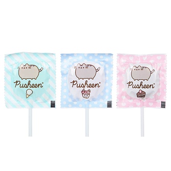 sweet pops pusheen карамель круглая на палочке, 10 г.