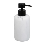 диспенсер для жидкого мыла тм vetta мрамор, 300мл, смола (полирезин), бело-серый, 7,4x7,4x16,5см от магазина Барс