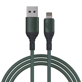by кабель для зарядки карнавал ip, 1м, 2.4а, зеленый от магазина Барс