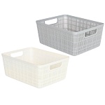 корзина для хранения тм vetta киото, 24x18,5x10,3см, 2 цвета от магазина Барс