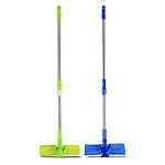 окномойка тм vetta, телескопическая ручка 58-96см, нерж.сталь, скребок 23см+микрофибра 25х7см