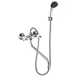 союзкран смеситель для ванны с душем, круглый излив 40см, кер. кран-буксы 1/2, хром, цинк, sk08-s240