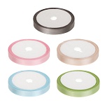 лента для подарков атласная набор 5 цветов, 1 см x 4,5 м, полиэстер, арт.1