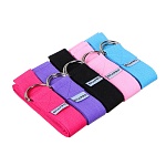 silapro ремень для йоги, растяжки и пилатеса с кольцами, 180x3,8см, хлопок, 5 цветов