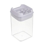 банка для сыпучих продуктов, тм vetta, миндаль, 450мл квадратная, пластик интернет-магазин «Барс»