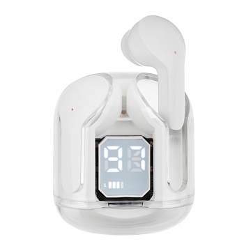 наушники беспроводные tws by snowpods внутриканальные, 30/150mah, индикация уровня заряда, белый от магазина Барс