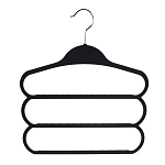 vetta вешалка-органайзер, 3 уровня, 36х40.5х0.6 см, пластик с покрытием soft-touch, черная от магазина Барс