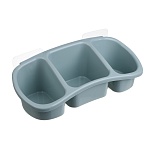 vetta classic полка настенная, три отделения, пластик, 28x12,5x8,5 см, оливковый от магазина Барс