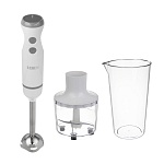 leben блендер погружной, 900 вт, 2 скорости, металл.стержень, чоппер и стакан, белый интернет-магазин «Барс»