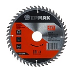 ермак диск пильный по дереву 180х30-20-16 z48,чистый рез
