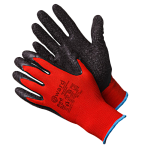 перчатки нейлоновые с текстур. латексным покрытием gward red xl 12/240 