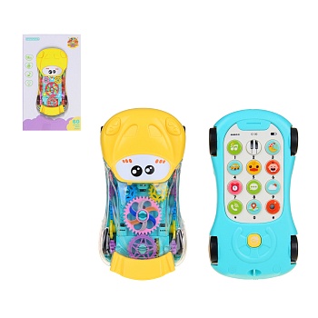 игроленд бэби-телефон "машинка", пластик, звук, 7,9х5х14,8 см