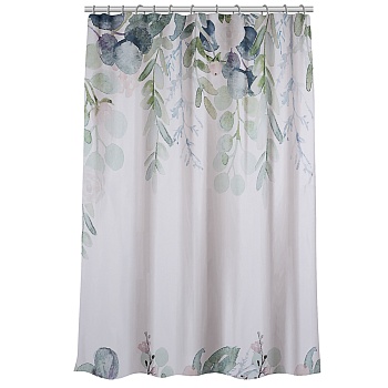vetta шторка для ванной, с утяжелителем, полиэстер, 90 г/м2, 180x200см, цветы, 058 от магазина Барс