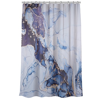 vetta шторка для ванной, с утяжелителем, полиэстер, 90 г/м2, 180x200см, мрамор, 049 от магазина Барс