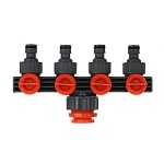 распределитель для шланга тм inbloom 4-х канальный, 18х11х5.3см, рр от магазина Барс