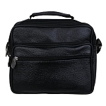 юl драйв сумка мужская на длинном ремне, 4 отделения, нат.кожа, пу, 22х18х8,5см, черный, кж24-71