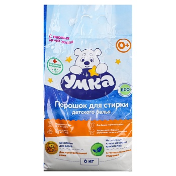 умка порошок для стирки детского белья 6 кг, союзмультфильм, bh83484um