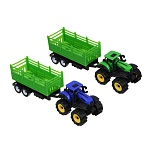 игроленд мой первый мини-трактор с прицепом, инерция, рр, 27,6х11х8,2см, 2 дизайна интернет-магазин «Барс»