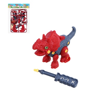 игроленд игра головоломка-конструктор мини "динозавр", рр пластик, 10х14см, 4 вида