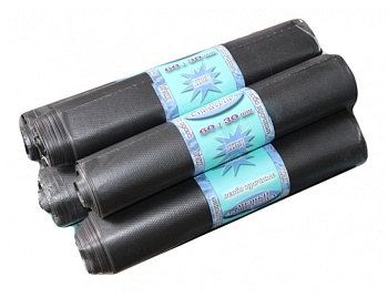 мешок мусорный пнд 60л.30шт/рул.,черный био  12 мкм