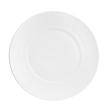 by collection white line тарелка десертная, 20см, фарфор, рельеф интернет-магазин «Барс»