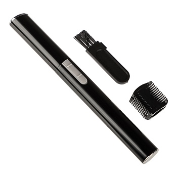 leben триммер универсальный, 13см, 1 насадка, 1 щетка, алюминий, пластик, питание 1xааa интернет-магазин «Барс»