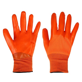 inbloom перчатки садовые с пвх полуобливом, полиэстер, р.9, 25см, 75г