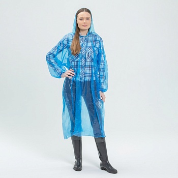 дождевик глянцевый тм inbloom, рукава на резинках, 82х110см, пэ 20мкм, 5 цветов от магазина Барс