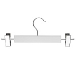 вешалка для юбок и брюк тм vetta, 28см, с зажимами, хром, цвет белый от магазина Барс