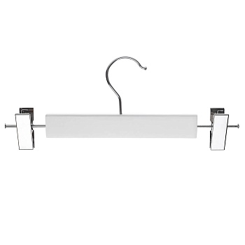 вешалка для юбок и брюк тм vetta, 28см, с зажимами, хром, цвет белый от магазина Барс