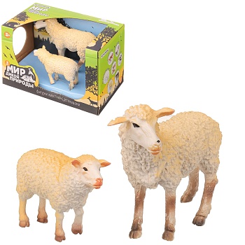 игроленд фигурки животных «мир дикой природы» 2 шт., pvc, 15х9х9 см, 7 дизайнов