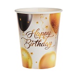 fntastic набор стаканов бумажных, 6 шт happy birthday! 230 г