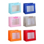 ladecor пакет подарочный, высококачественная бумага, с пвх окном, 24x20x11 см, 6цветов