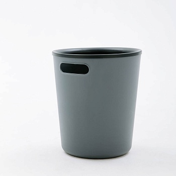 корзина для мусора 10л folk, графит, 24х24х28см